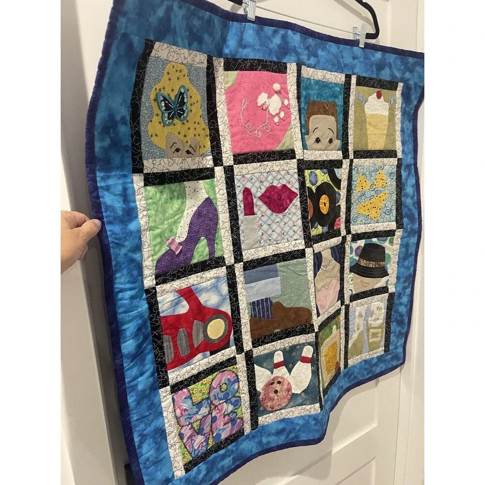 Beautiful Handmade Quilted Wall Hanging/ PreOwned 36 X 36 Children Kids Room